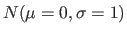 $N(\mu=0, \sigma=1)$